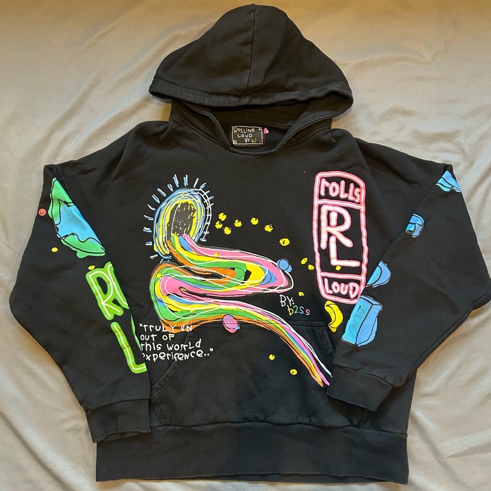 b2Ss Rolling Loud UO Exclusive Rainbow Road Hoodie
